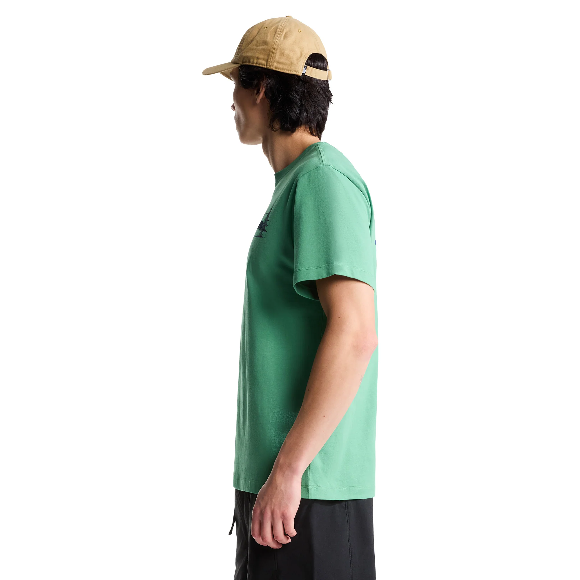 Men's Camping Relaxed Graphic T-Shirt - Green - Image 5