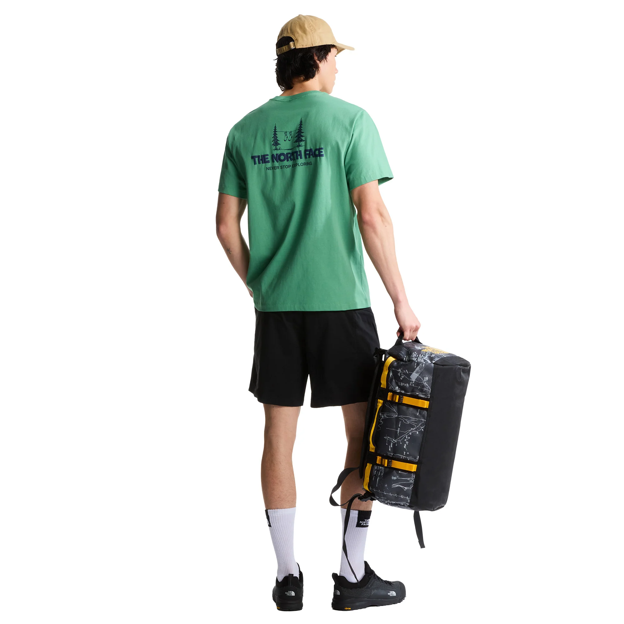 Men's Camping Relaxed Graphic T-Shirt - Green - Image 8