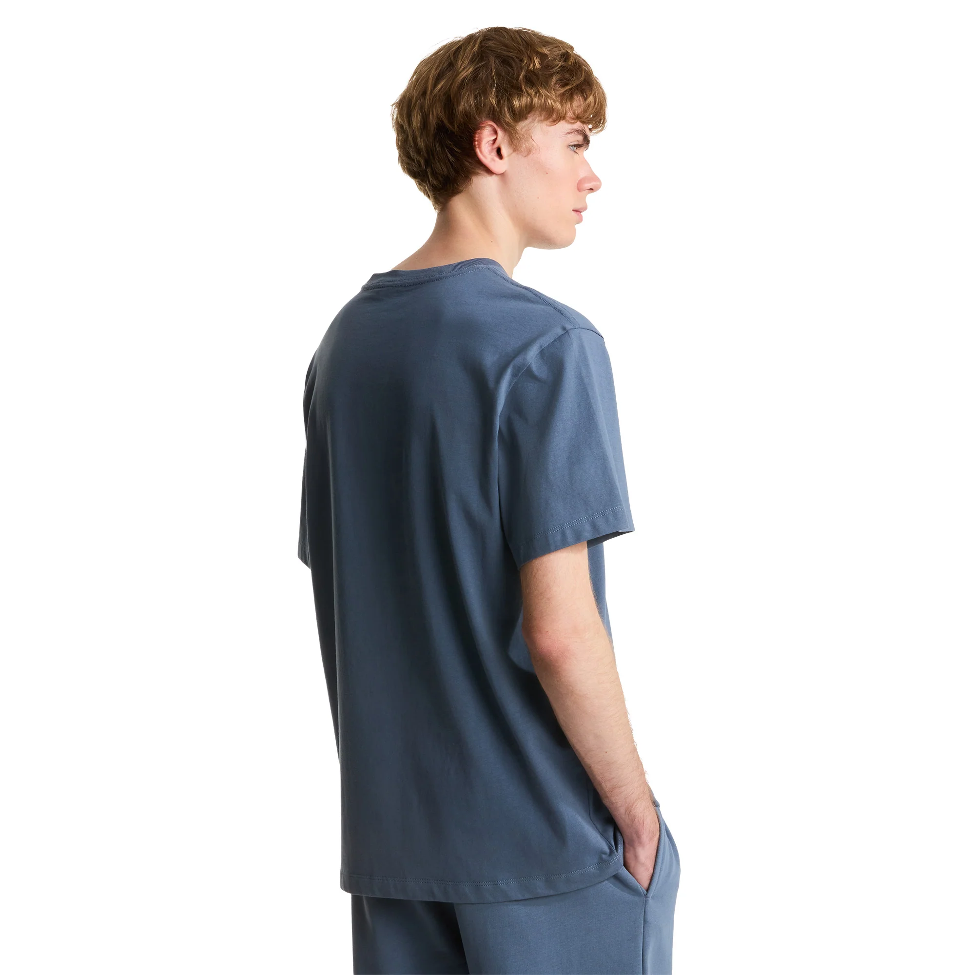 Men's Essential Centre Logo Relaxed T-Shirt - Grey - Image 4