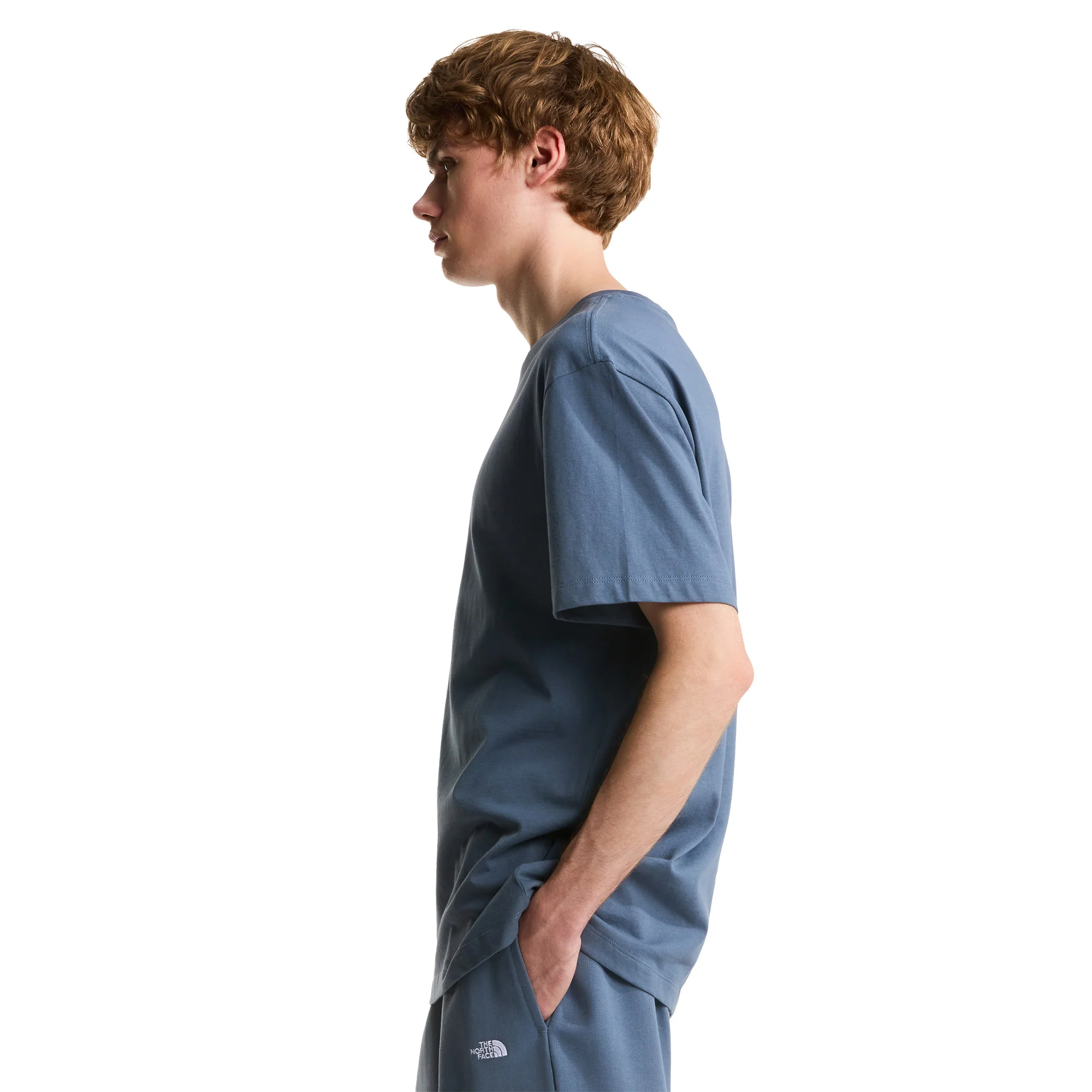 Men's Essential Centre Logo Relaxed T-Shirt - Grey - Image 5