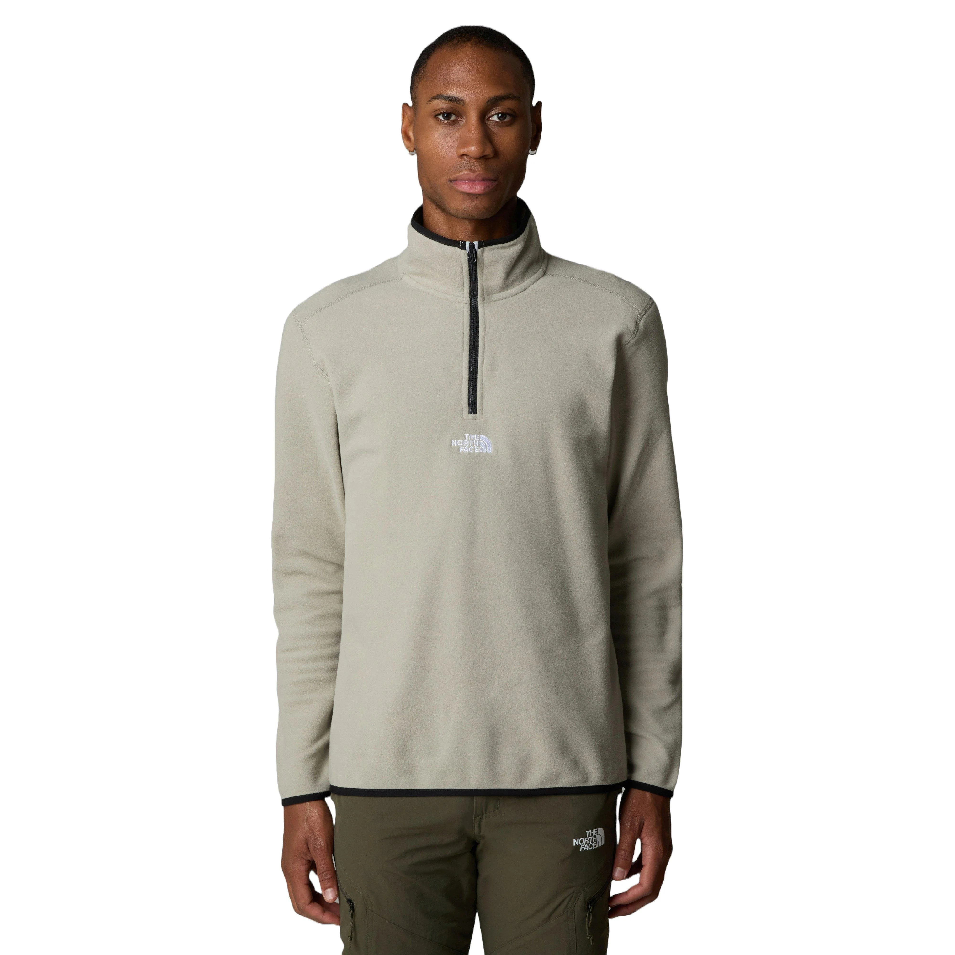 Men's Glacier Embossed Logo 1/4 Zip Fleece - Grey - Image 3