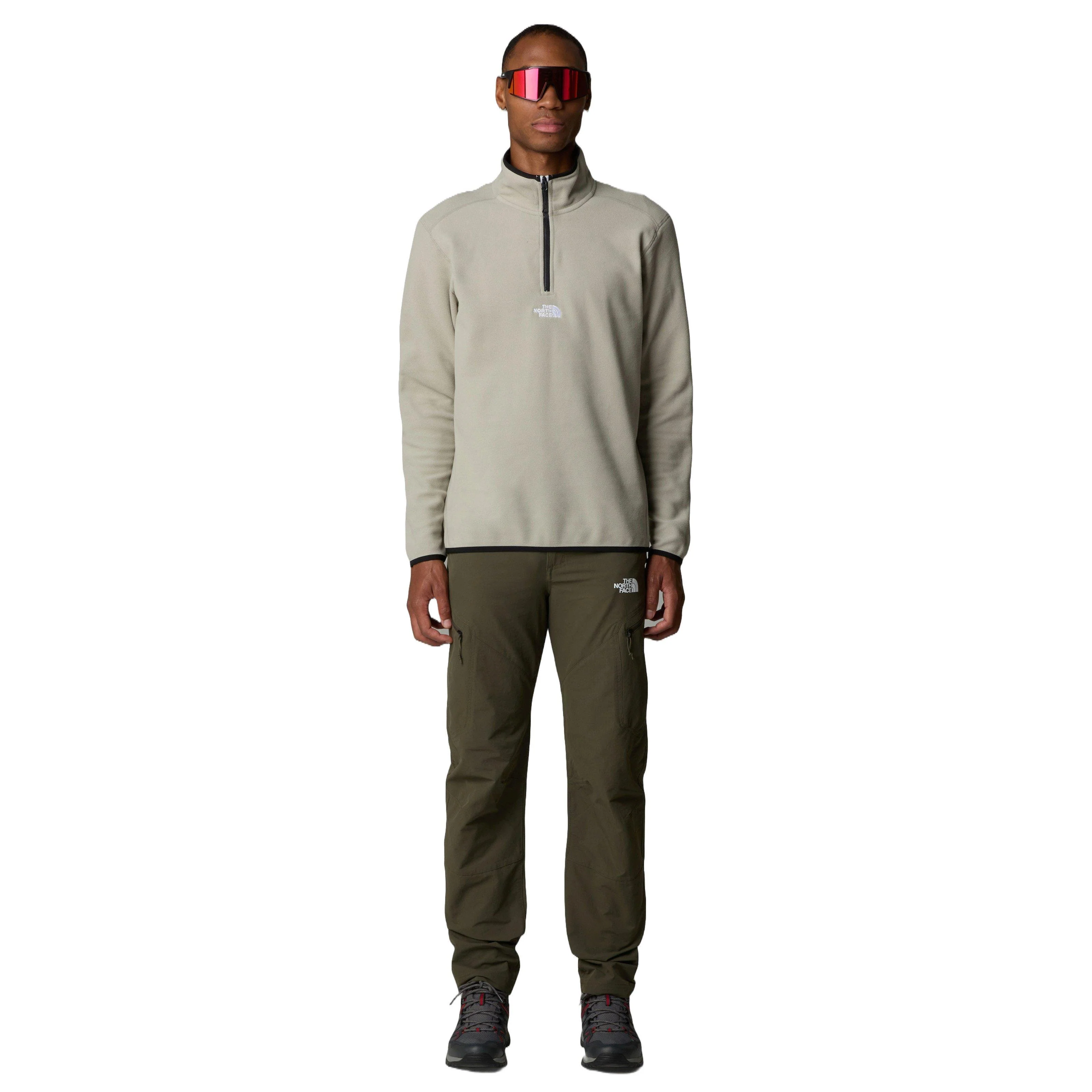 Men's Glacier Embossed Logo 1/4 Zip Fleece - Grey - Image 5