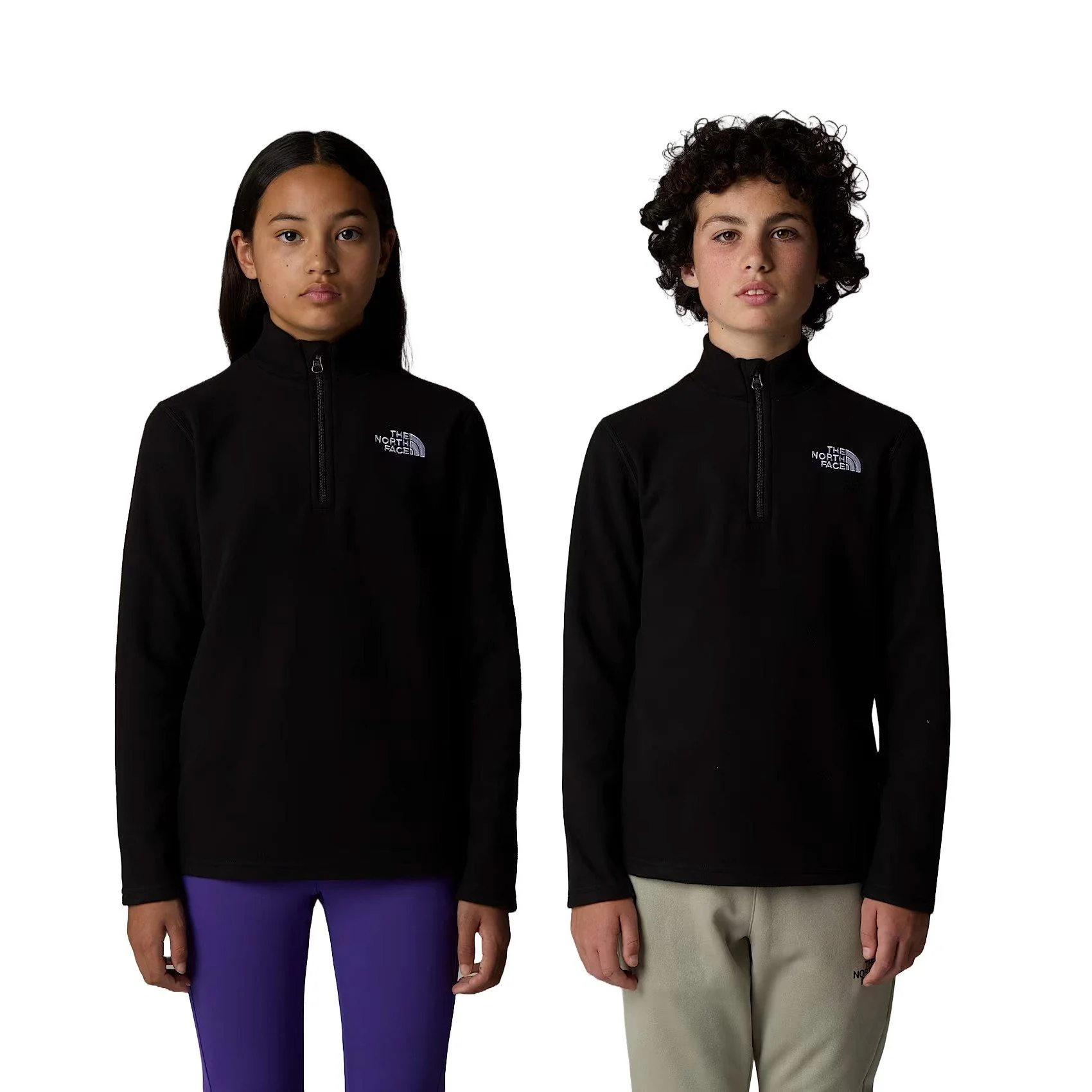 Kids' Glacier 1/4 Zip Fleece - Black - Image 3