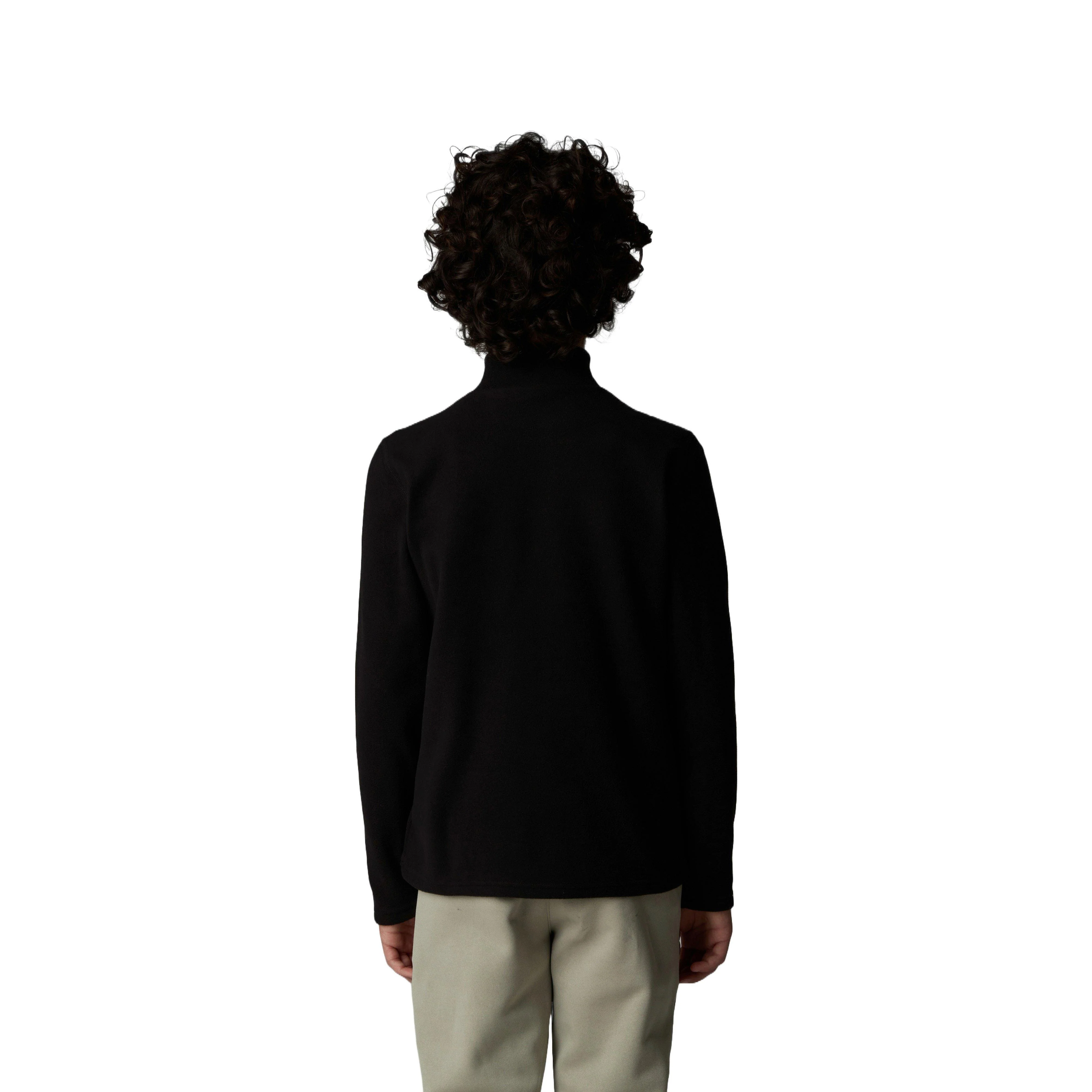 Kids' Glacier 1/4 Zip Fleece - Black - Image 4