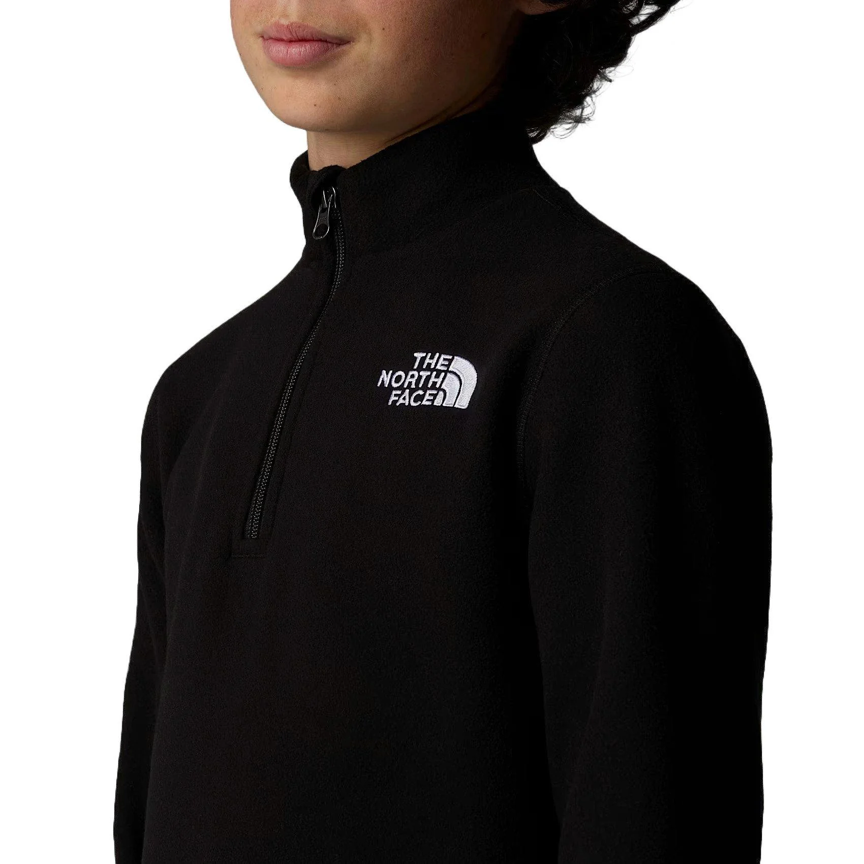 Kids' Glacier 1/4 Zip Fleece - Black - Image 5