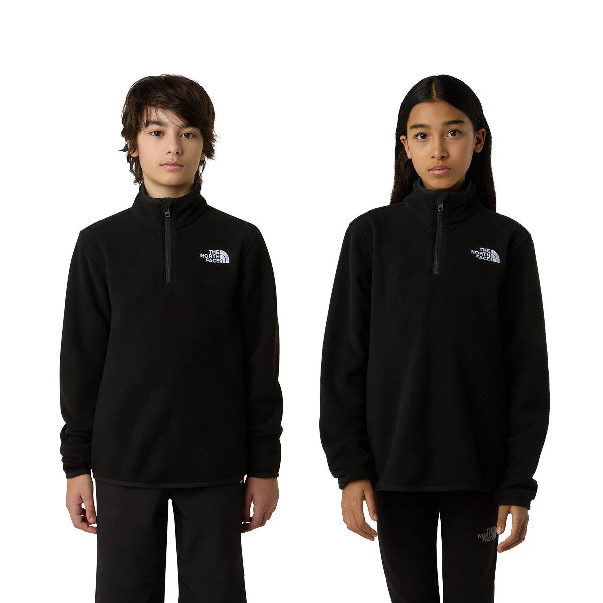 Kids' Glacier 1/4 Zip Fleece - Black - Image 3