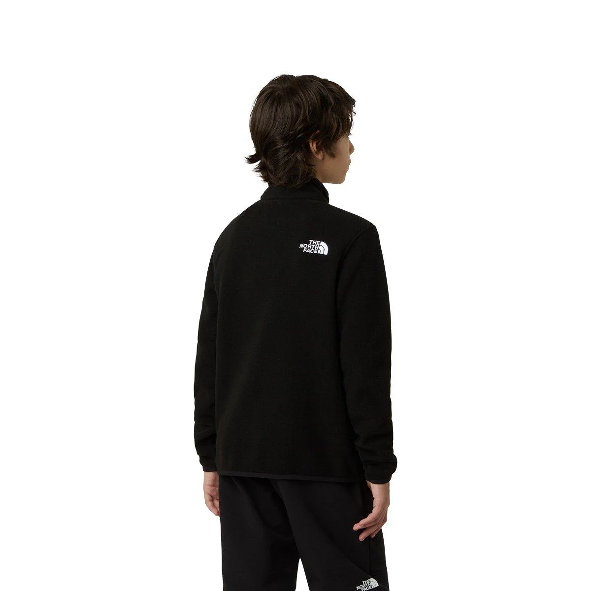 Kids' Glacier 1/4 Zip Fleece - Black - Image 4