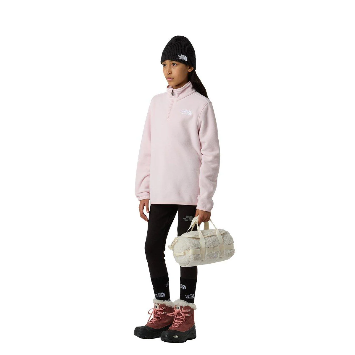 Kids' Glacier 1/4 Zip Fleece - Pink - Image 6