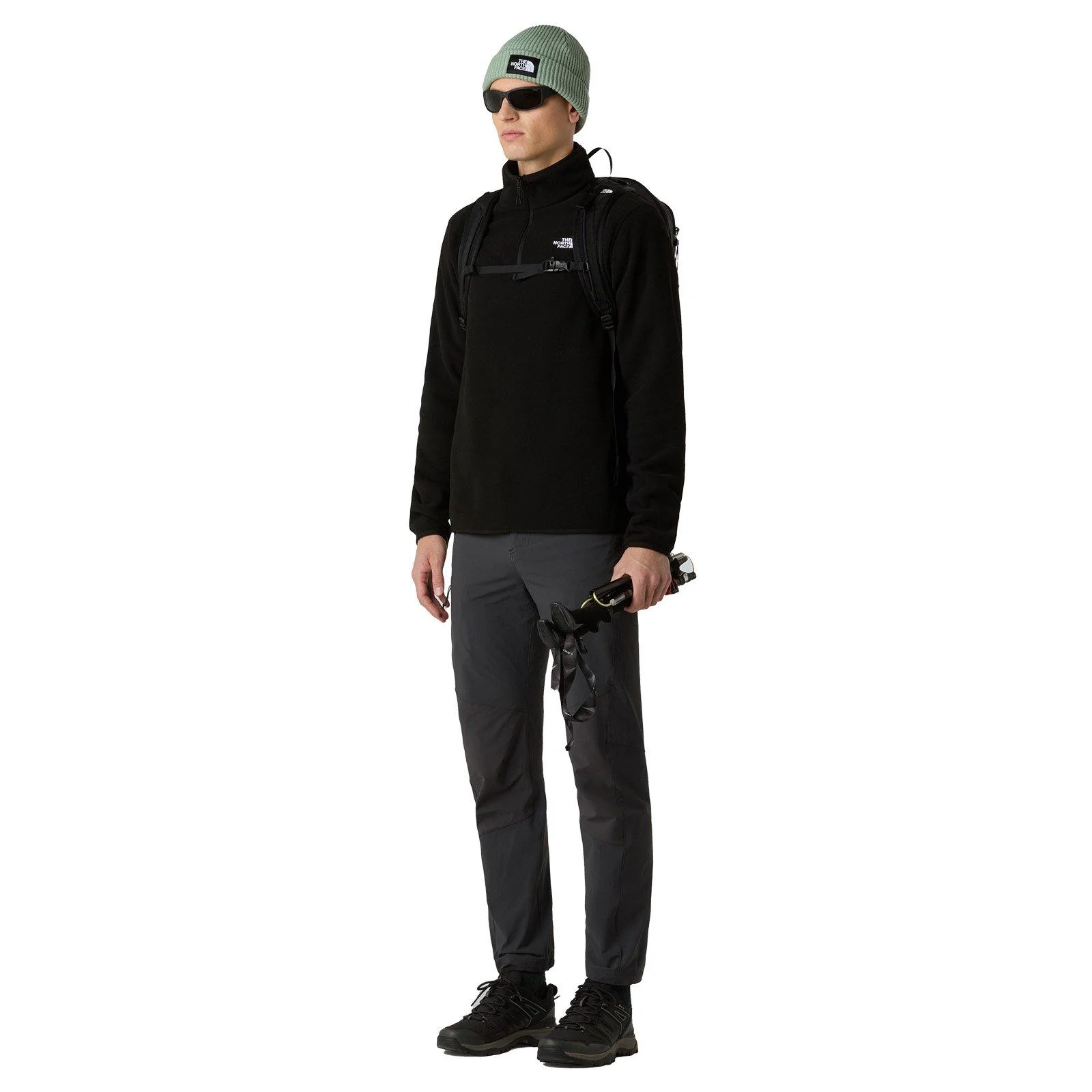 Men's Glacier 1/4 Zip Fleece - Black - Image 5