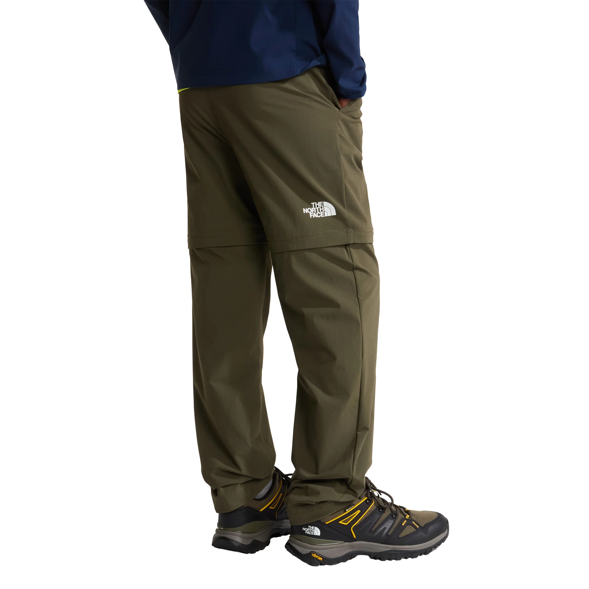 Teens' Lightweight Convertible Hiking Trousers - Green - Image 4