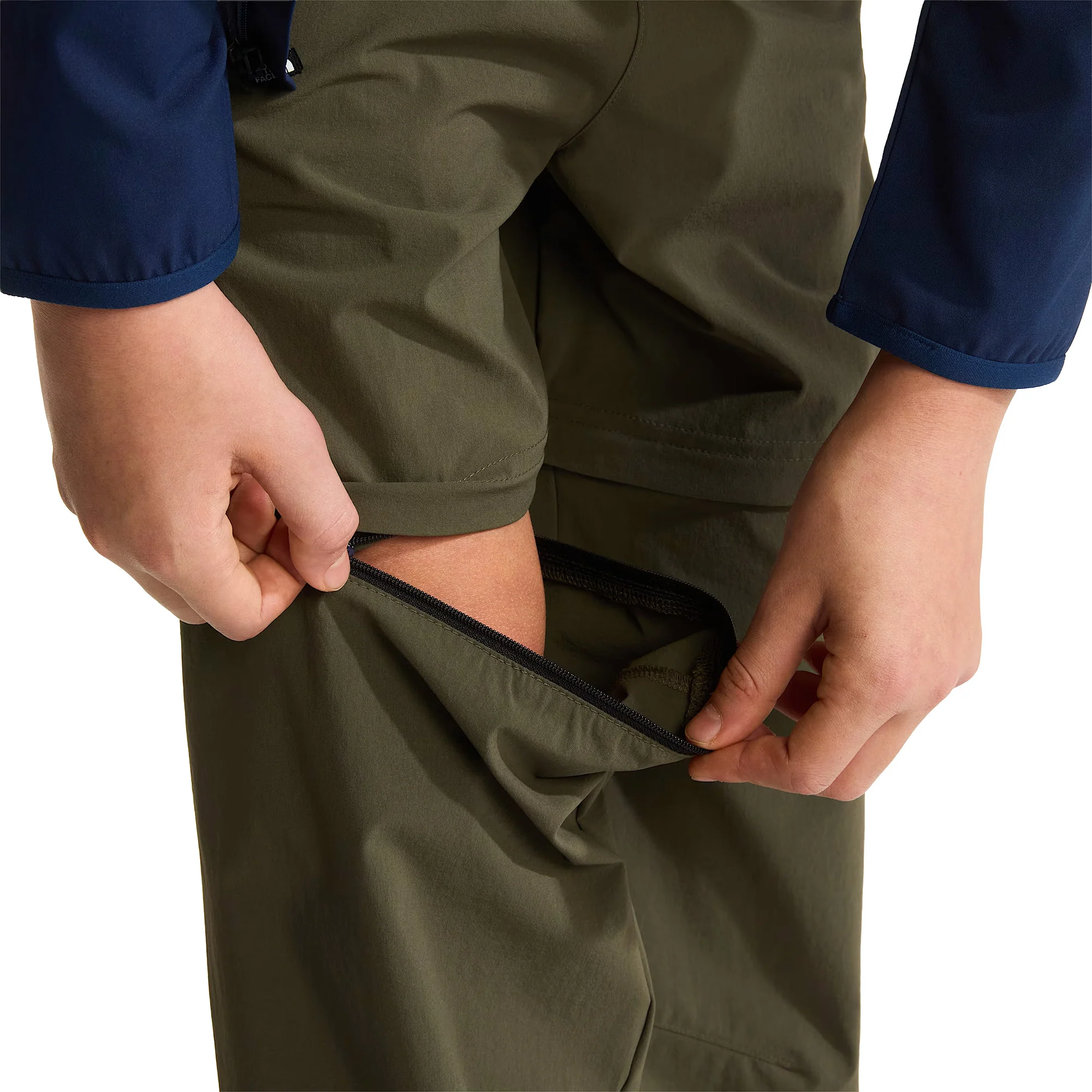Teens' Lightweight Convertible Hiking Trousers - Green - Image 6