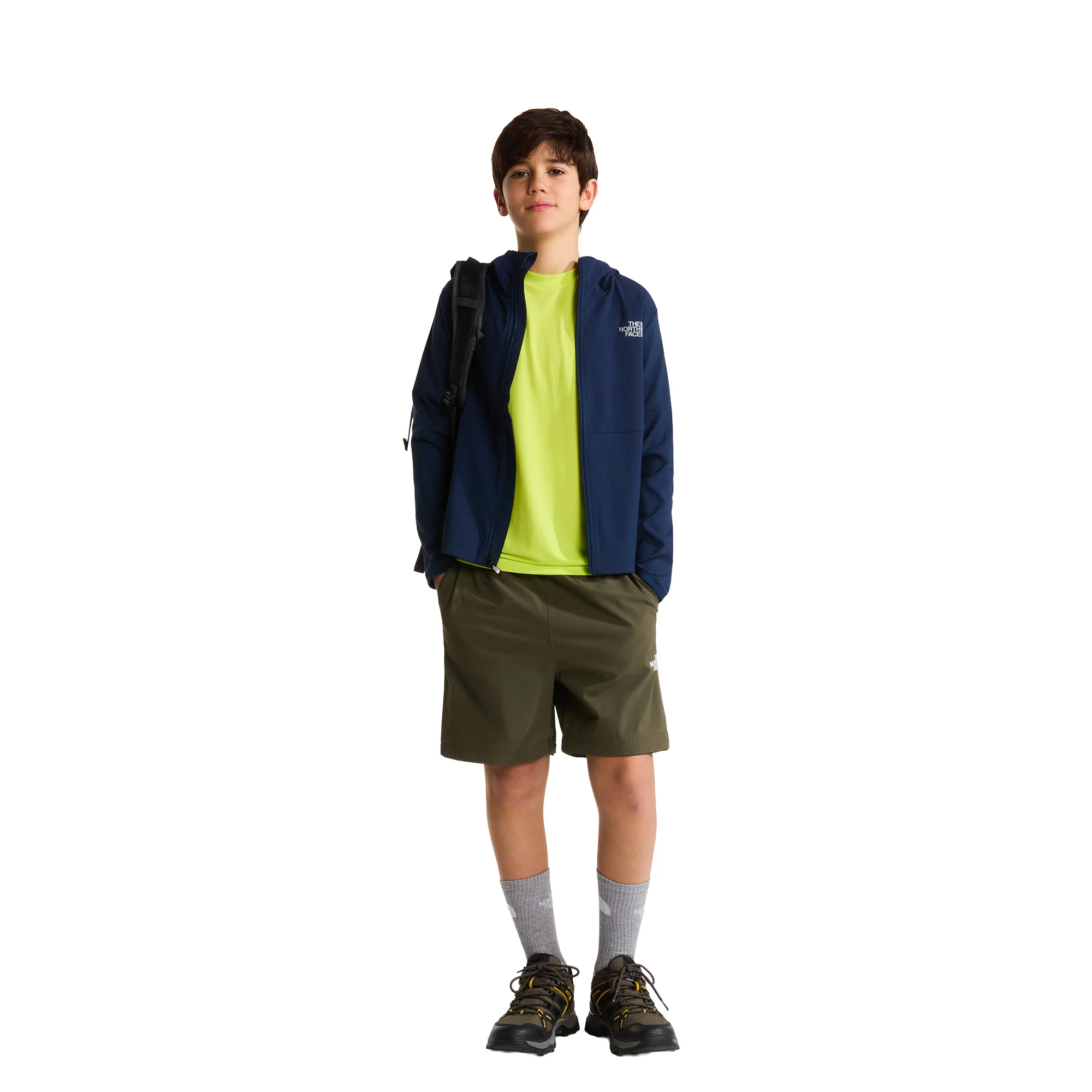 Teens' Lightweight Convertible Hiking Trousers - Green - Image 8