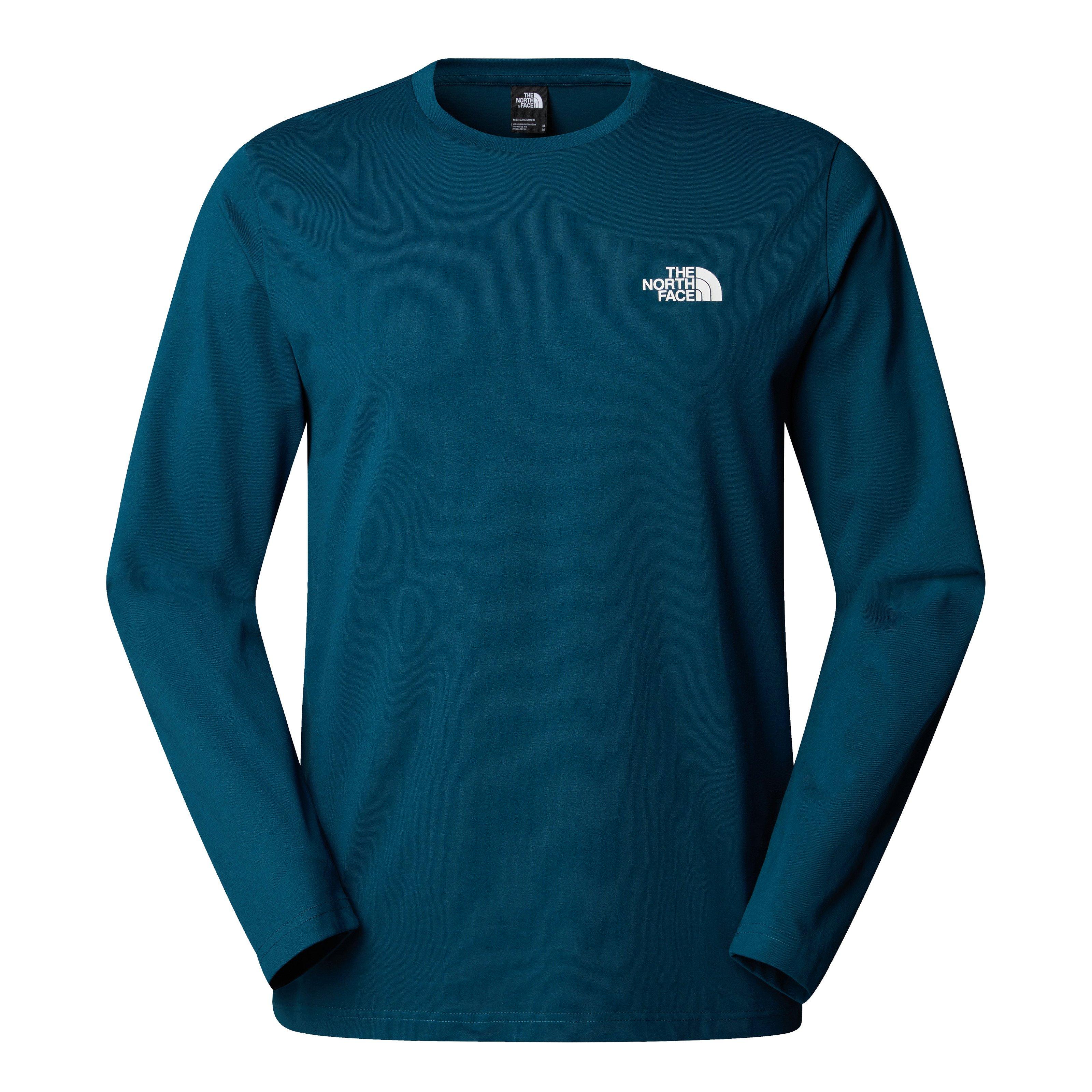 Men's Long-Sleeve Simple Dome T-Shirt - Navy