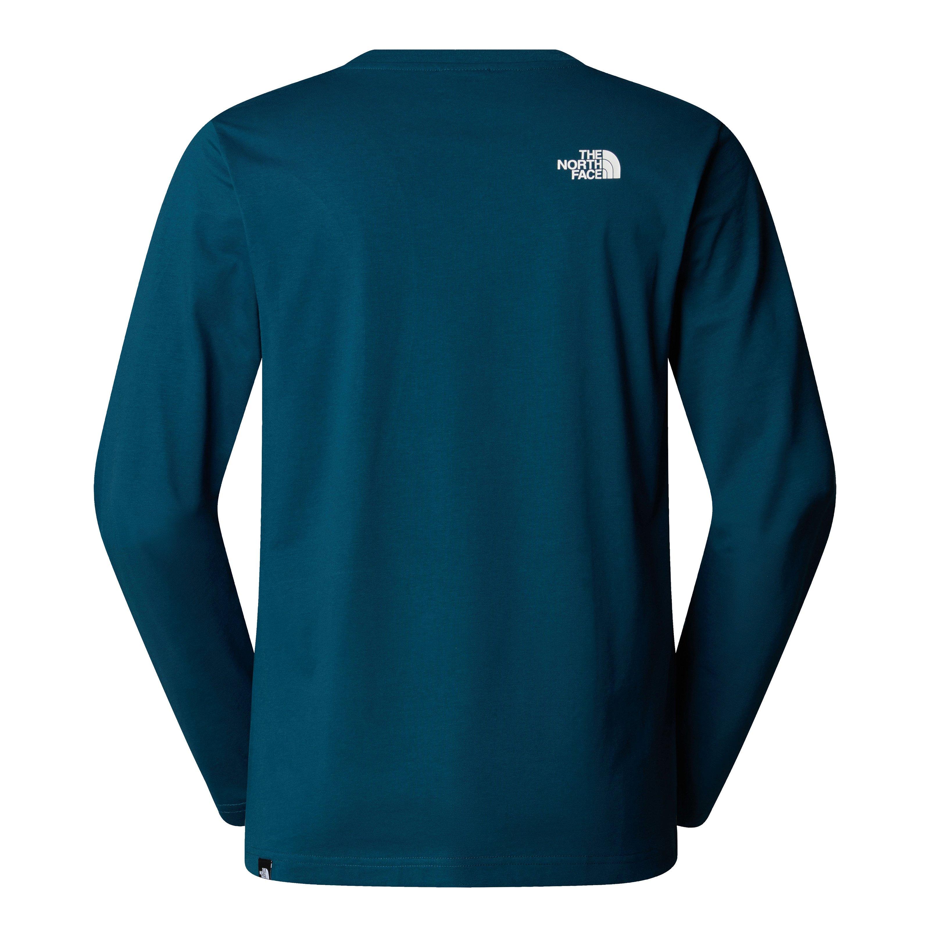 Men's Long-Sleeve Simple Dome T-Shirt - Navy - Image 2