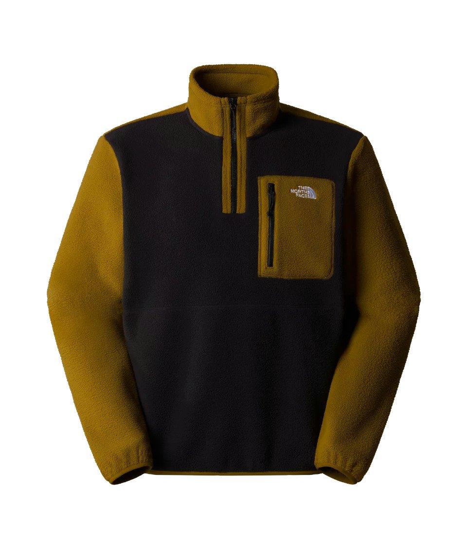 Men's Yumiori 1/4 Zip Fleece Jacket - Black/Green