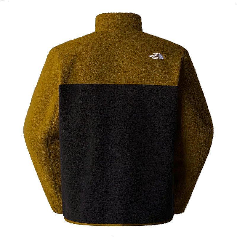 Men's Yumiori 1/4 Zip Fleece Jacket - Black/Green - Image 2