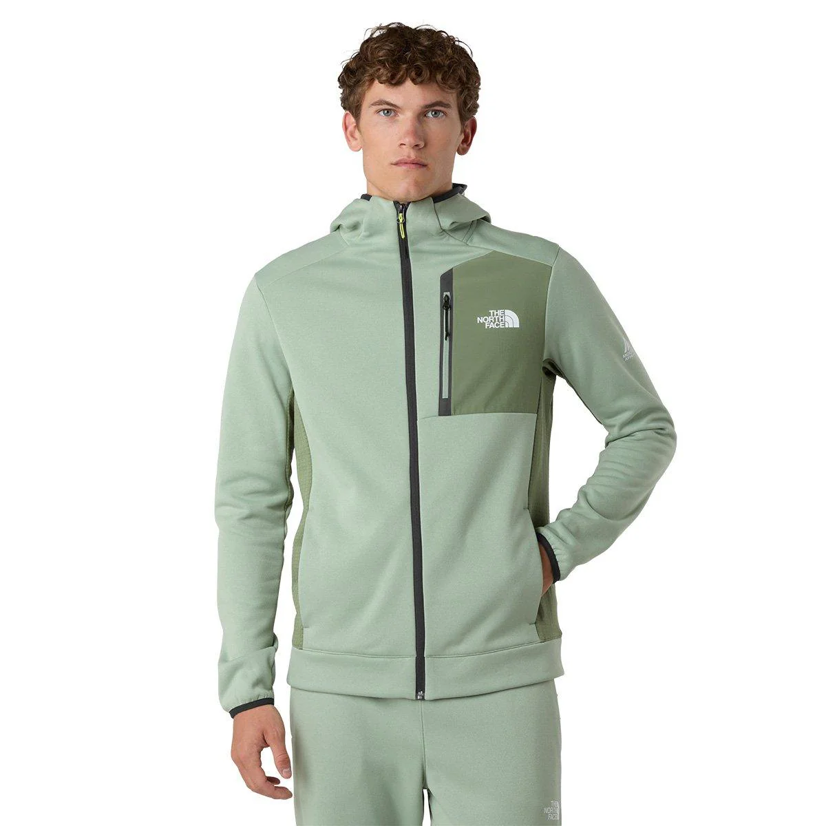 Men's Mountain Athletics Full Zip Hooded Fleece - Green - Image 3