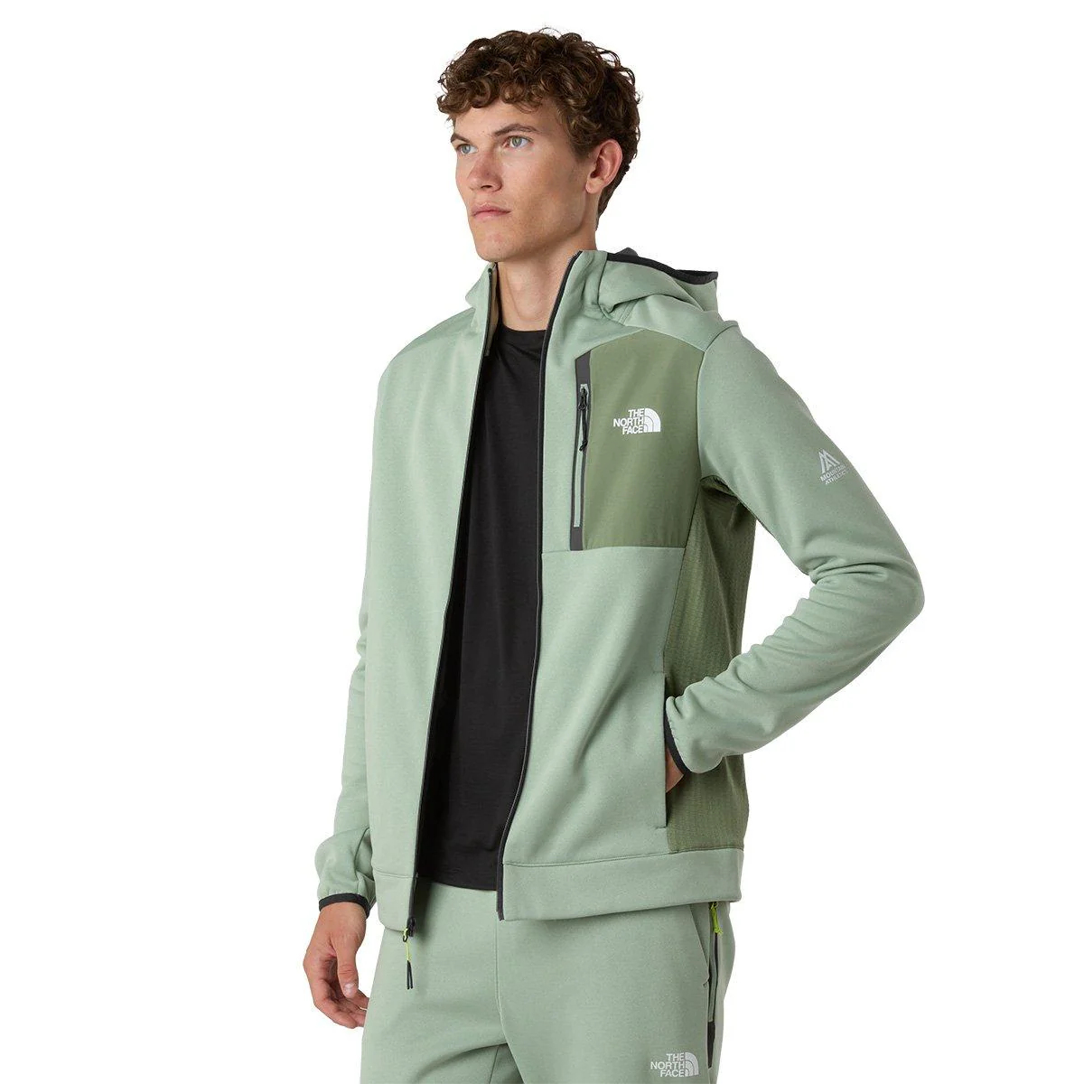 Men's Mountain Athletics Full Zip Hooded Fleece - Green - Image 7