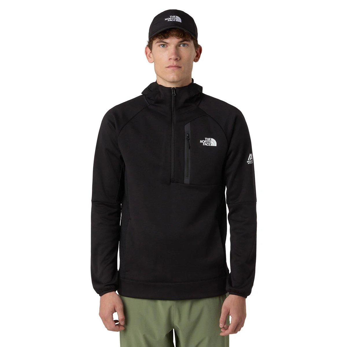 Men's Mountain Athletics Fleece 1/4 Zip Hoody - Black - Image 3