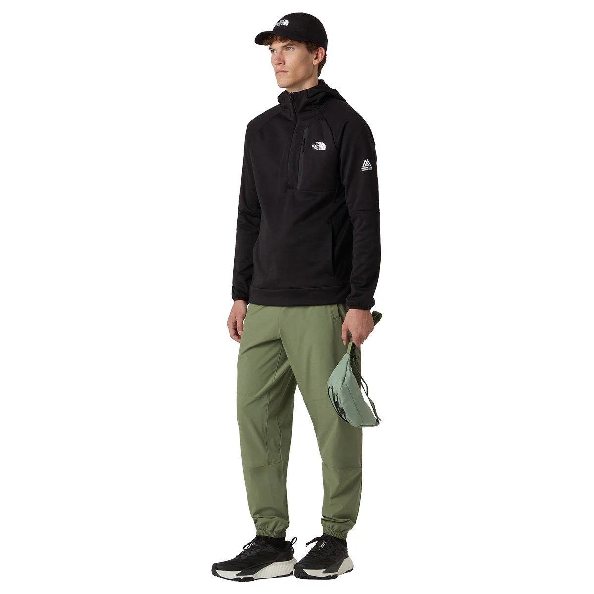 Men's Mountain Athletics Fleece 1/4 Zip Hoody - Black - Image 5