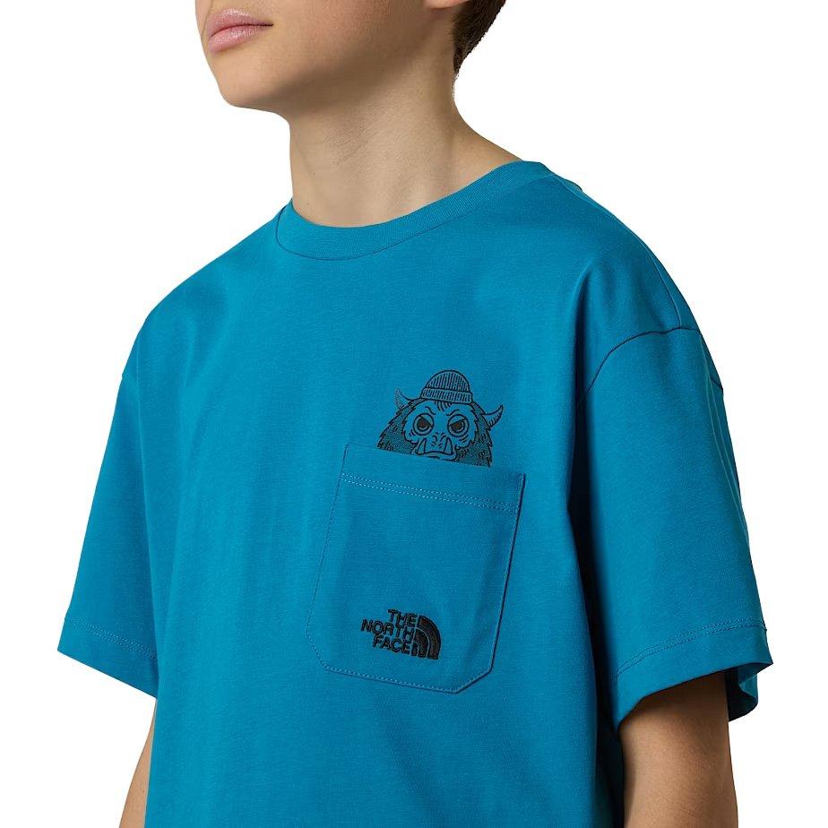 Kids' Sports Pocket Oversized T-Shirt - Blue - Image 5