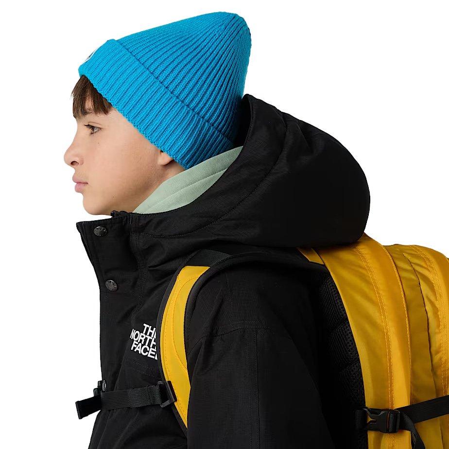 Kids' TNF Logo Box Cuffed Beanie - Blue - Image 4