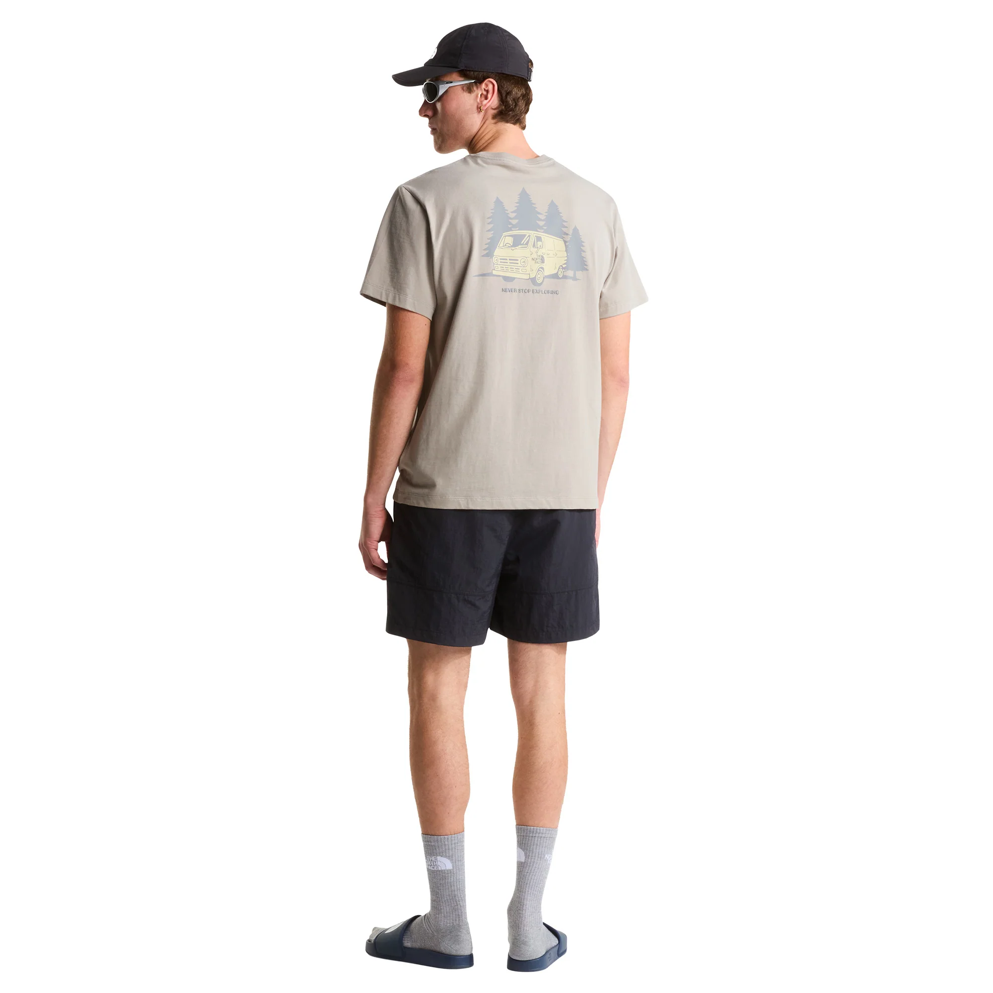 Men's Van Life Relaxed Graphic T-Shirt - Beige - Image 8