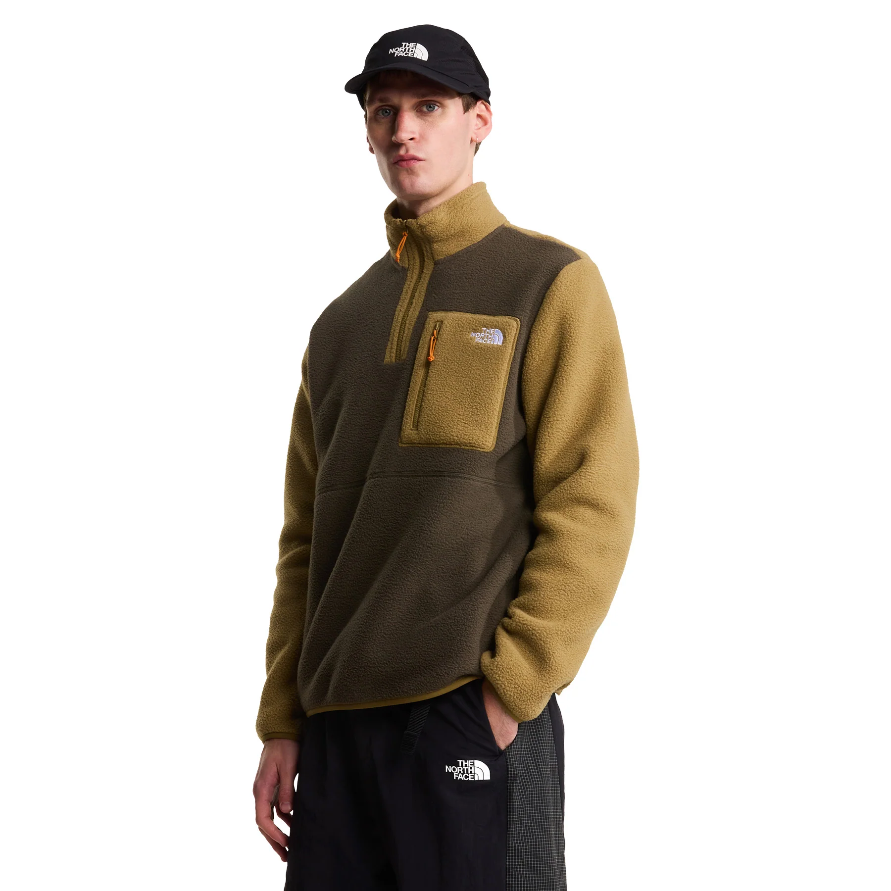 Men's Yumiori 1/4 Zip Fleece Jacket - Green - Image 3