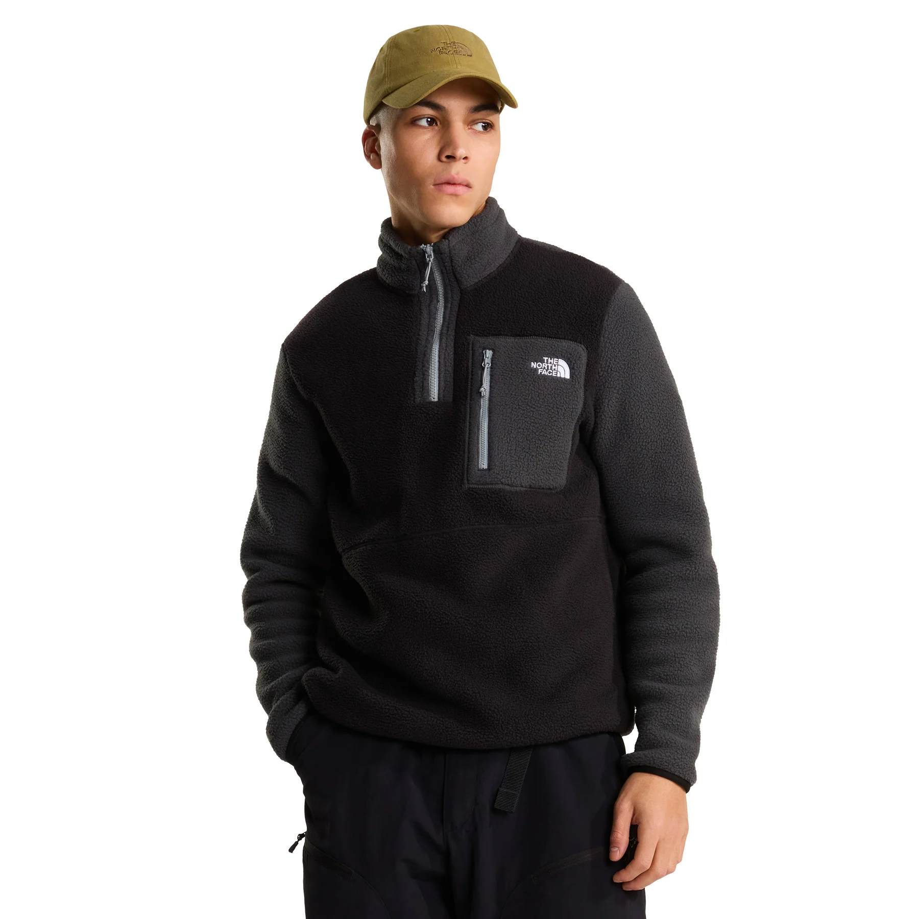 Men's Yumiori 1/4 Zip Fleece Jacket - Grey - Image 3
