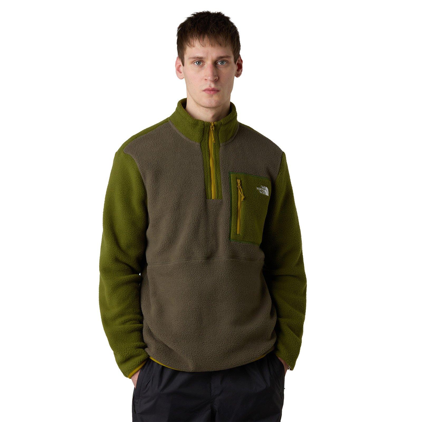 Men's Yumiori 1/4 Zip Fleece Jacket - Green - Image 3