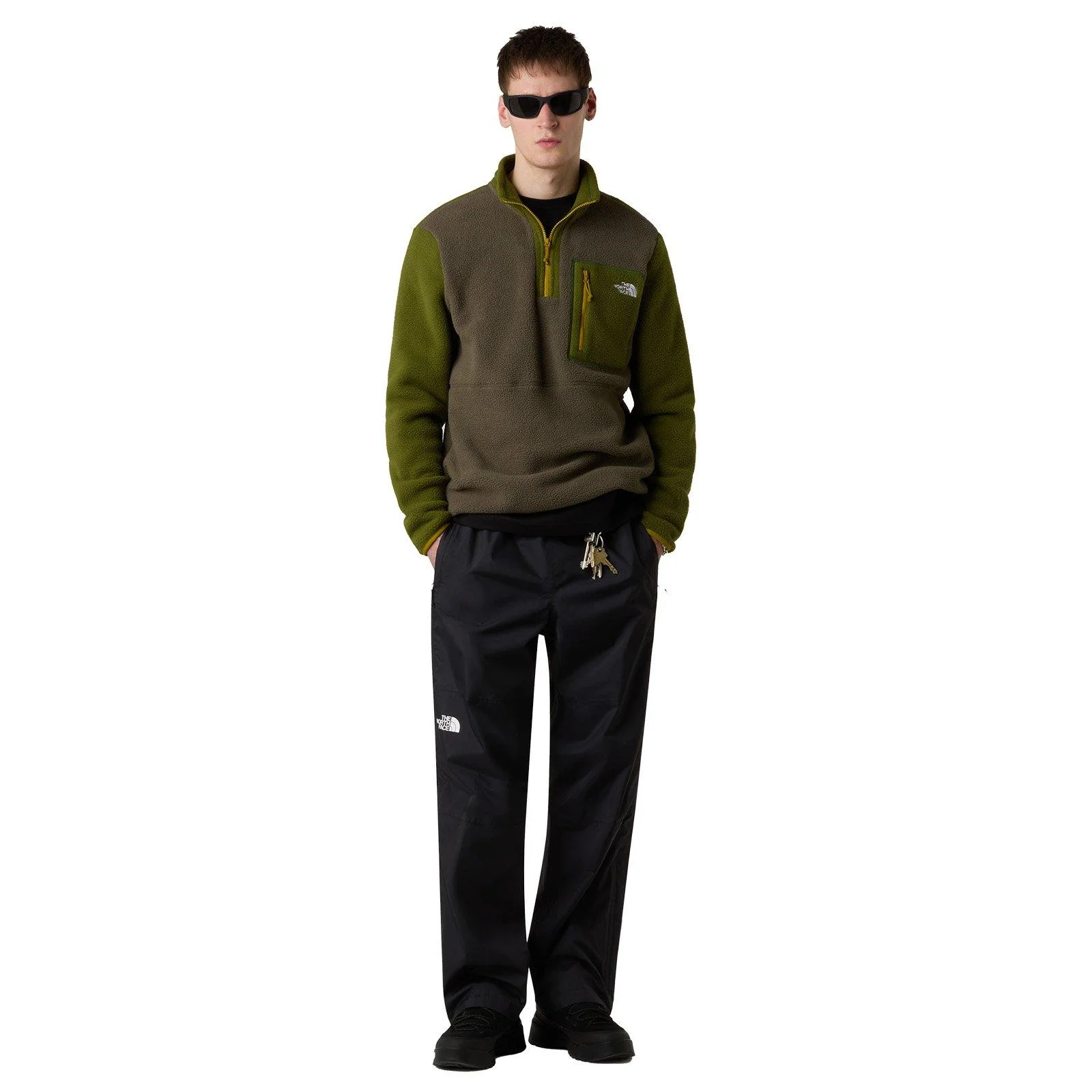 Men's Yumiori 1/4 Zip Fleece Jacket - Green - Image 5