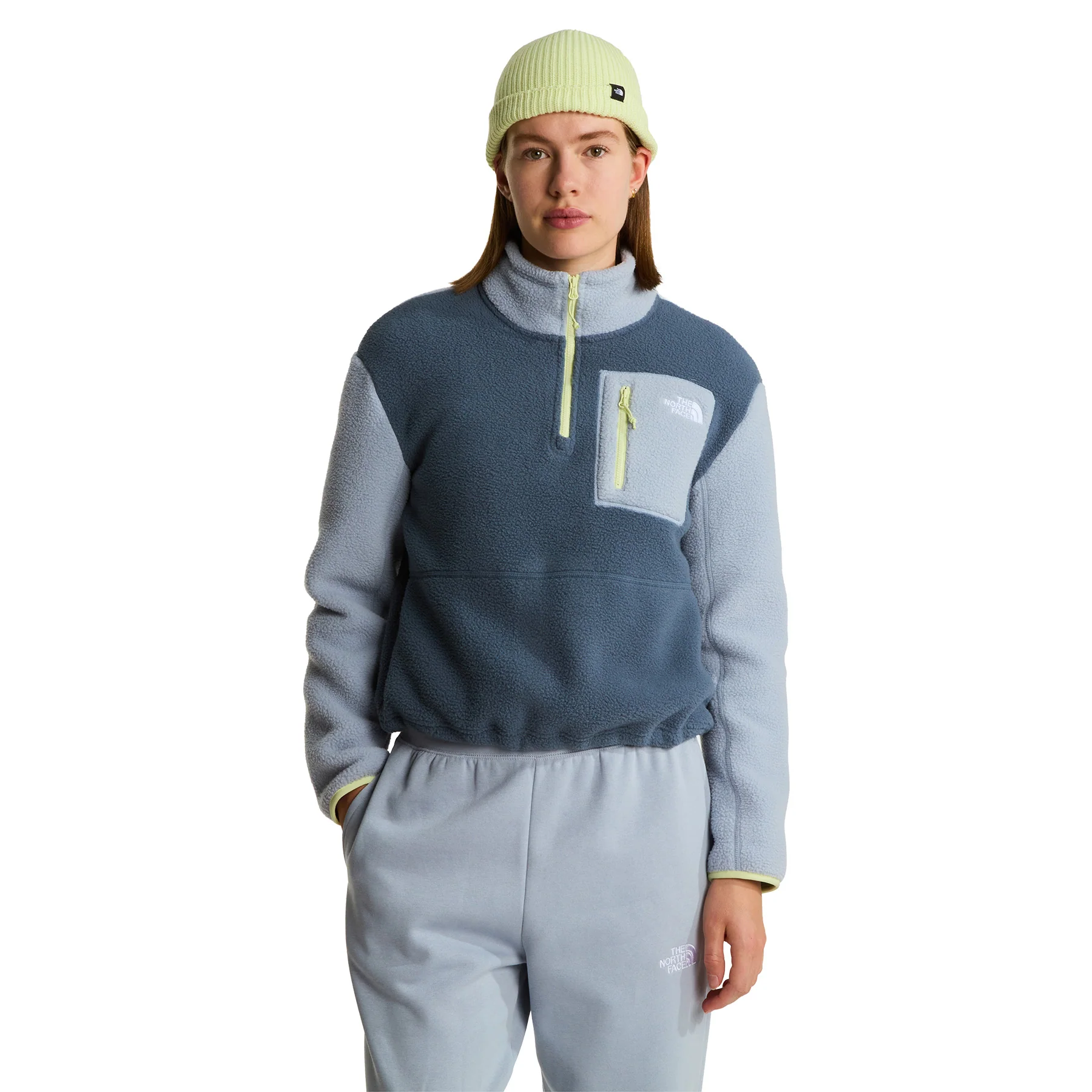 Women's Yumiori 1/4 Zip Fleece Jacket - Grey - Image 3
