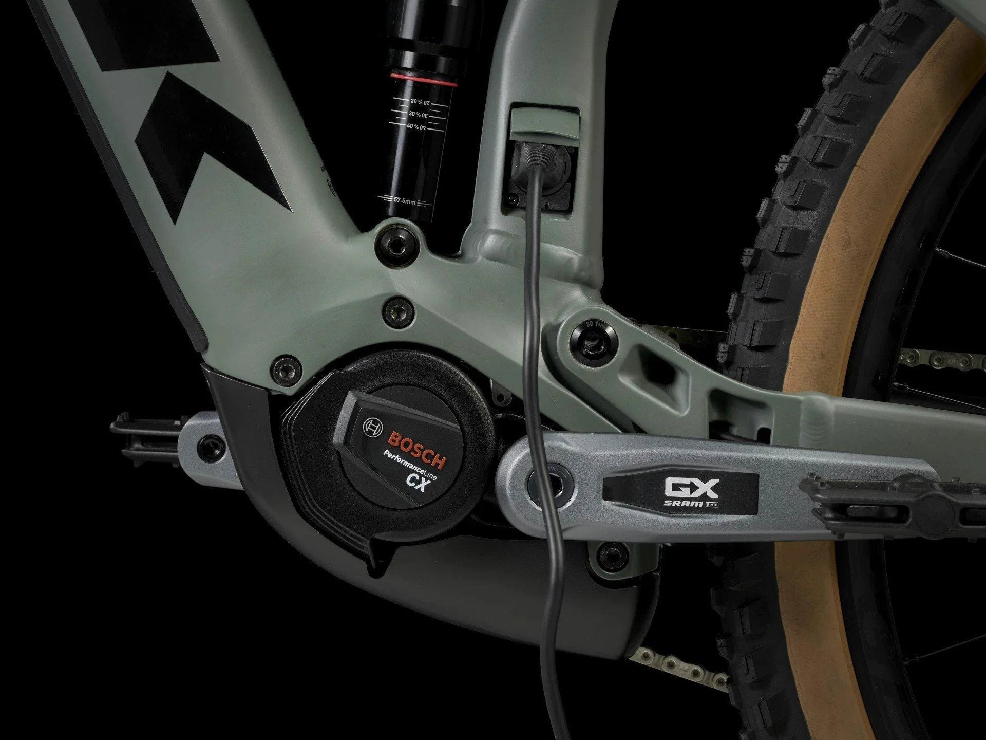 Rail 8 GX AXS T-Type Gen 3 Mountain E-Bike - Green - Image 3