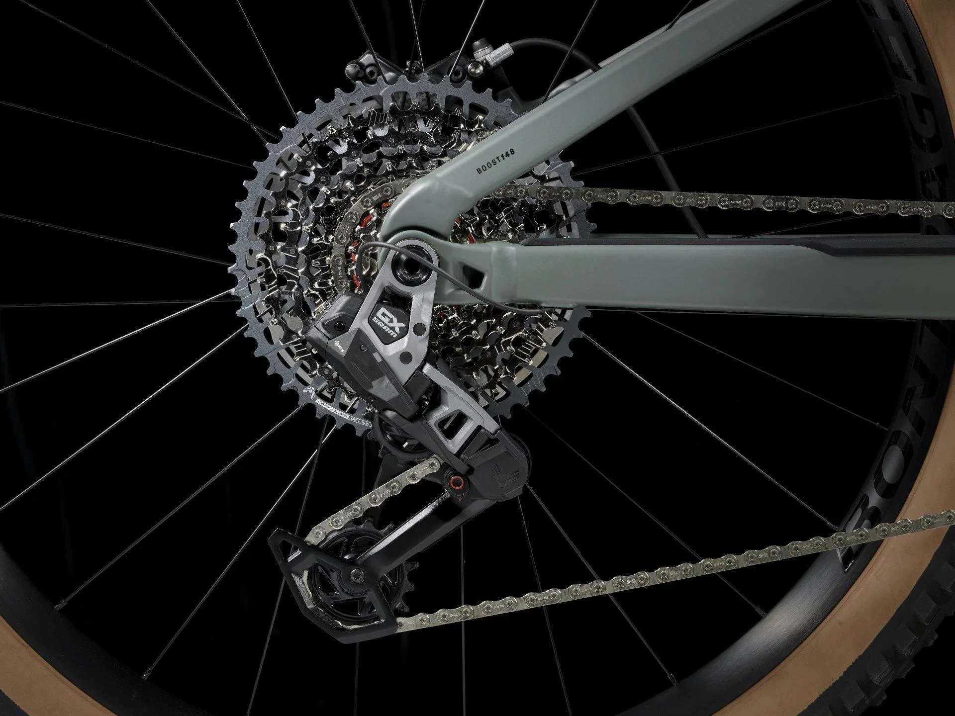Rail 8 GX AXS T-Type Gen 3 Mountain E-Bike - Green - Image 8