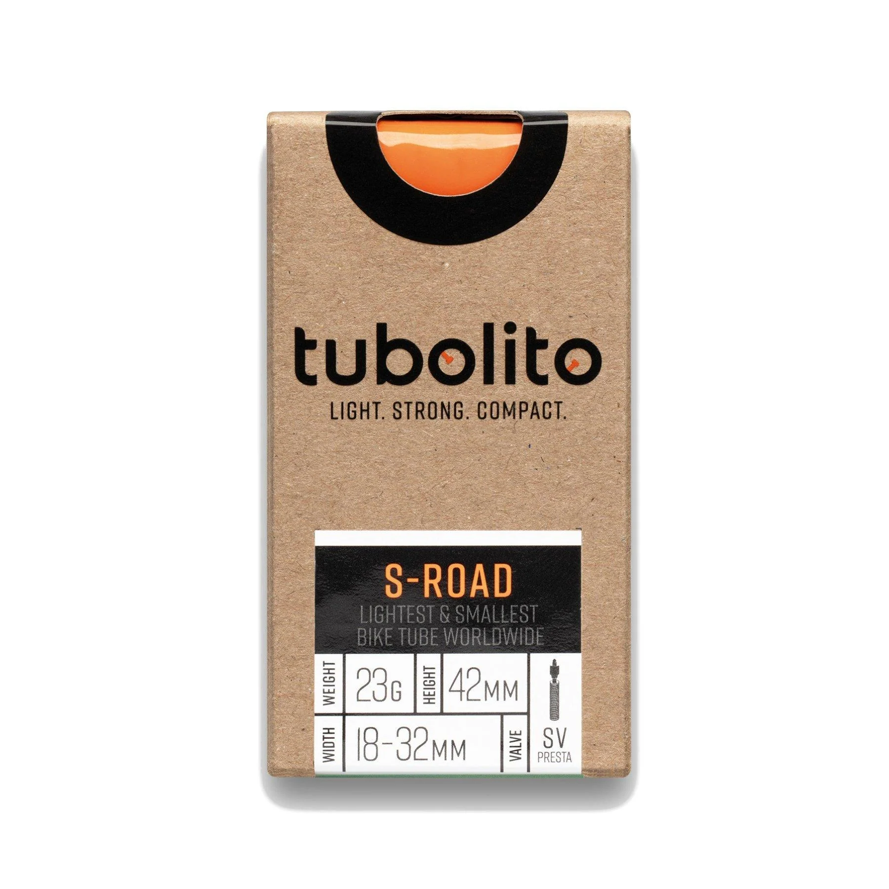 S-Road 700C 18-32mm, 42mm Bike Tube - Black - Image 2