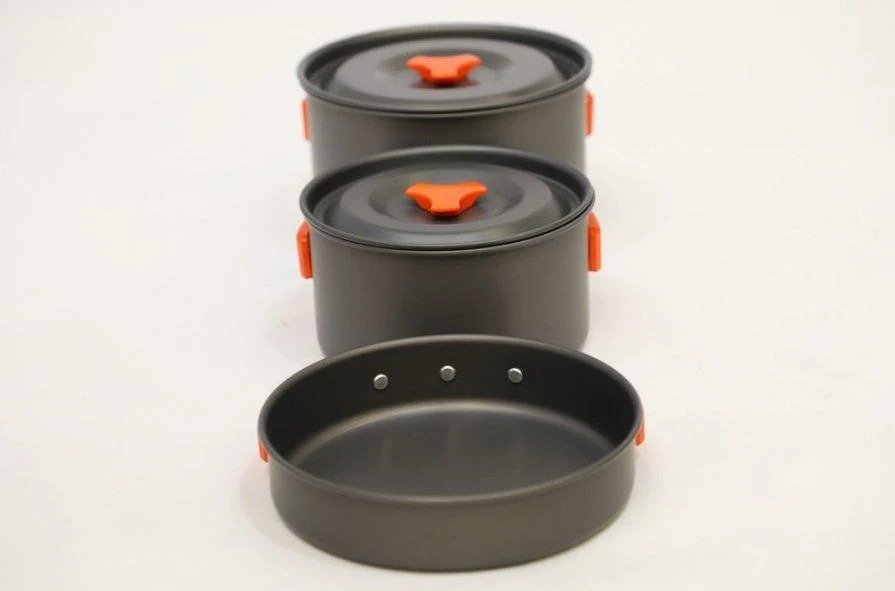 Hard Anodised 4 Person Cook Kit - Grey - Image 2