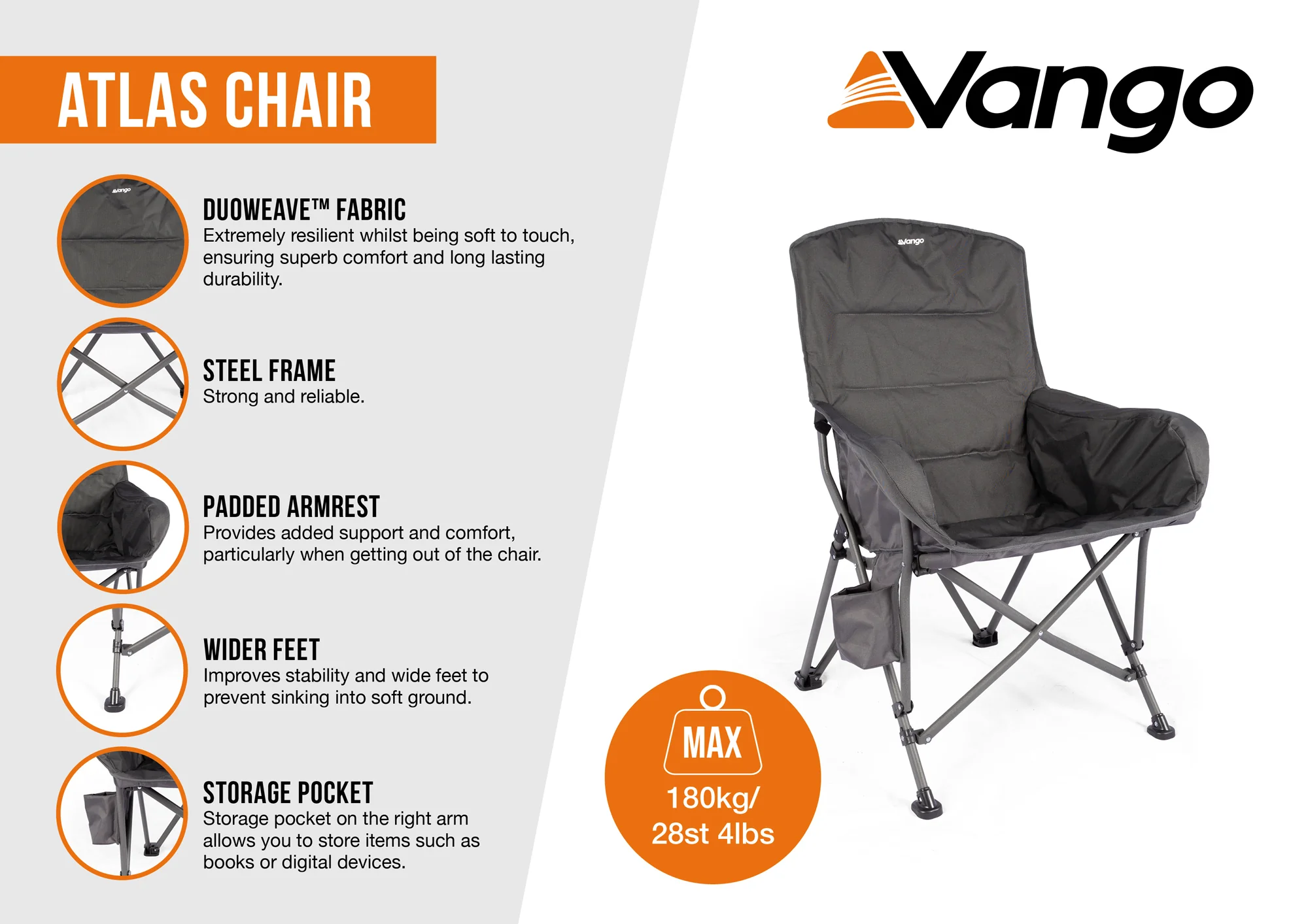 Atlas Chair - Grey - Image 9