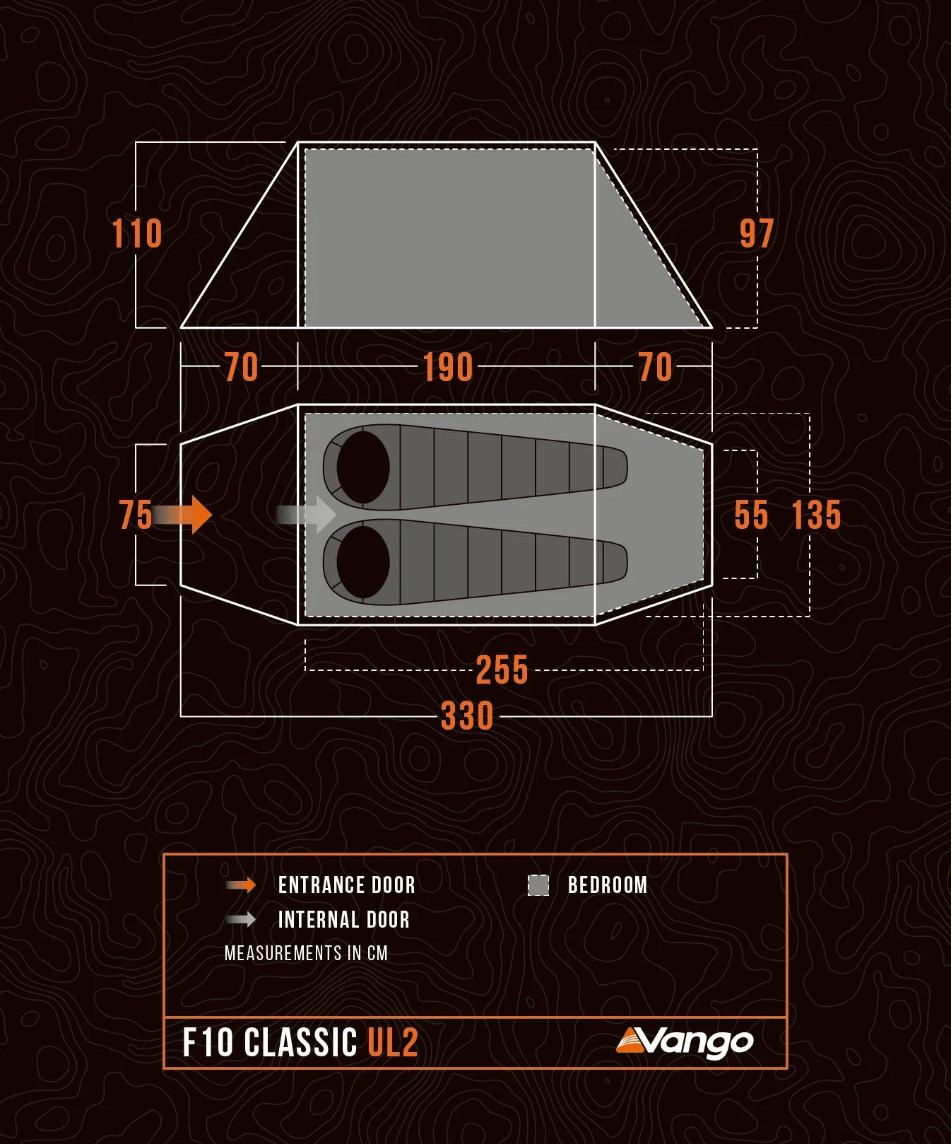 Force Ten Classic UL2 Tent - Orange - Image 12