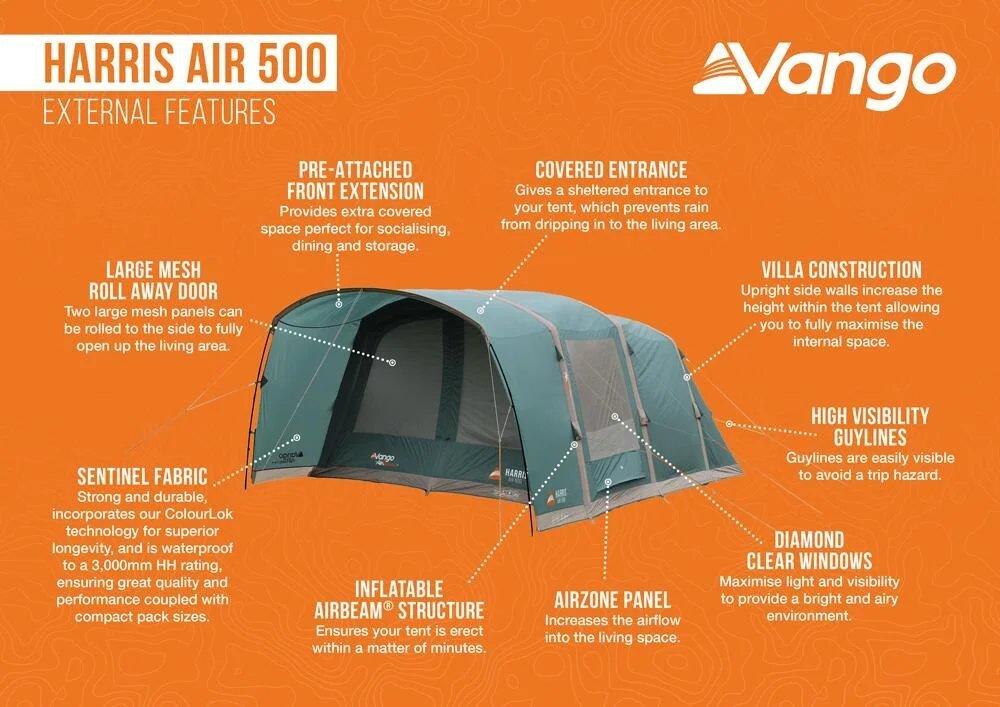 Harris Air 500 5-Person Tent - Green - Image 4