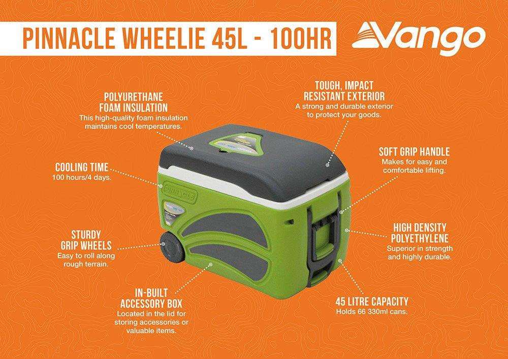 Pinnacle Wheelie 45L Cool Box - Green - Image 4