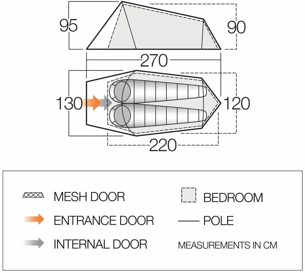 Soul 200 2-Person Tent - Blue - Image 2