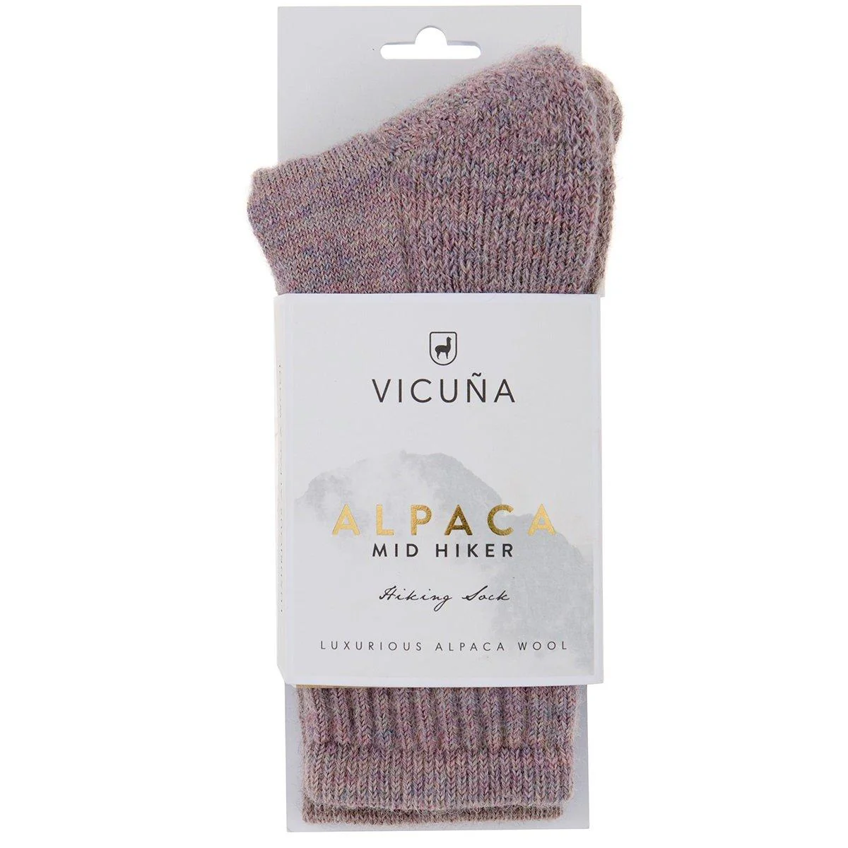 Women's Mid Hiker Alpaca Socks - Pink