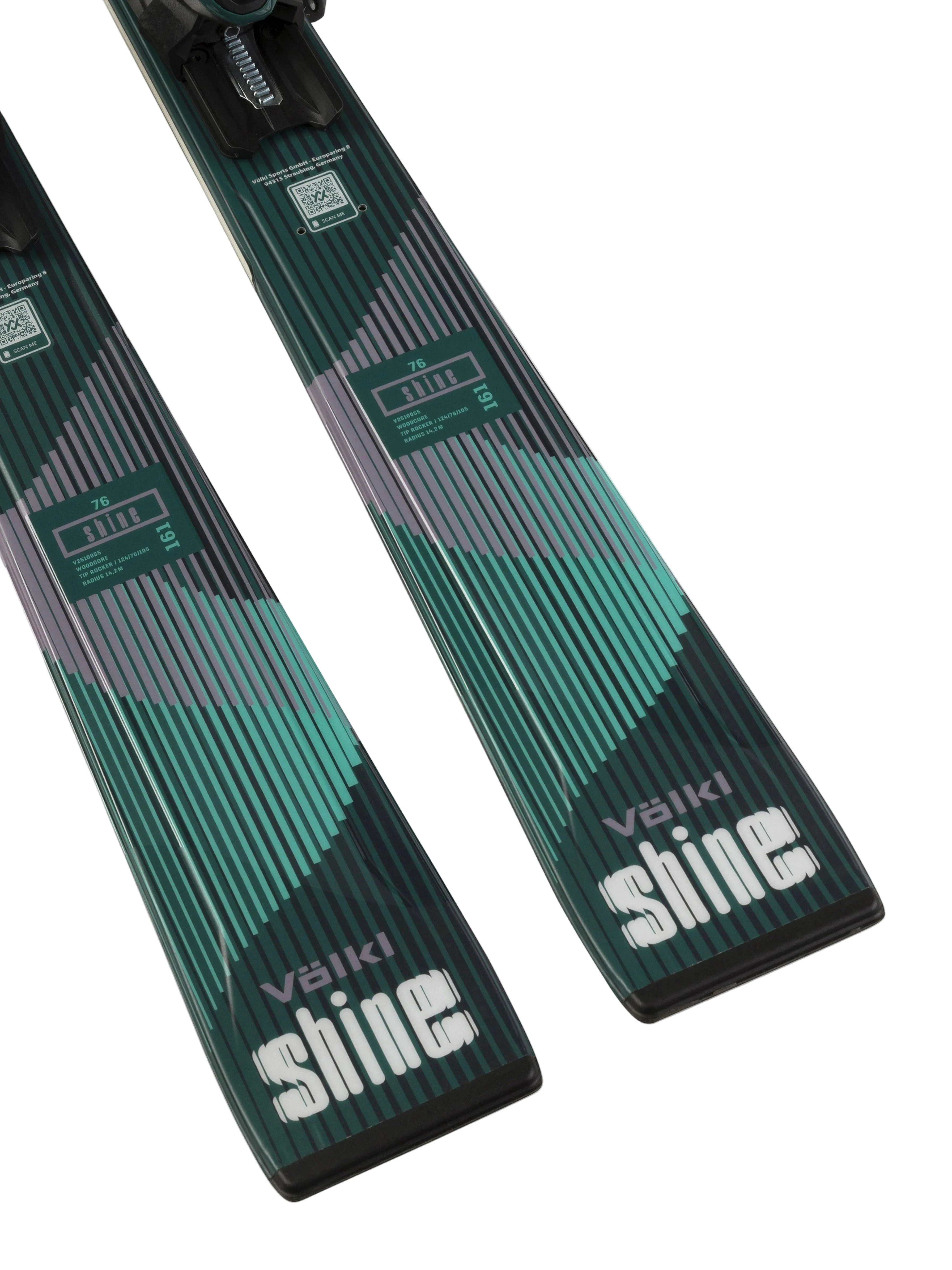 Women's Shine 76 with VMotion 10 Binding - Green / Black - Image 4