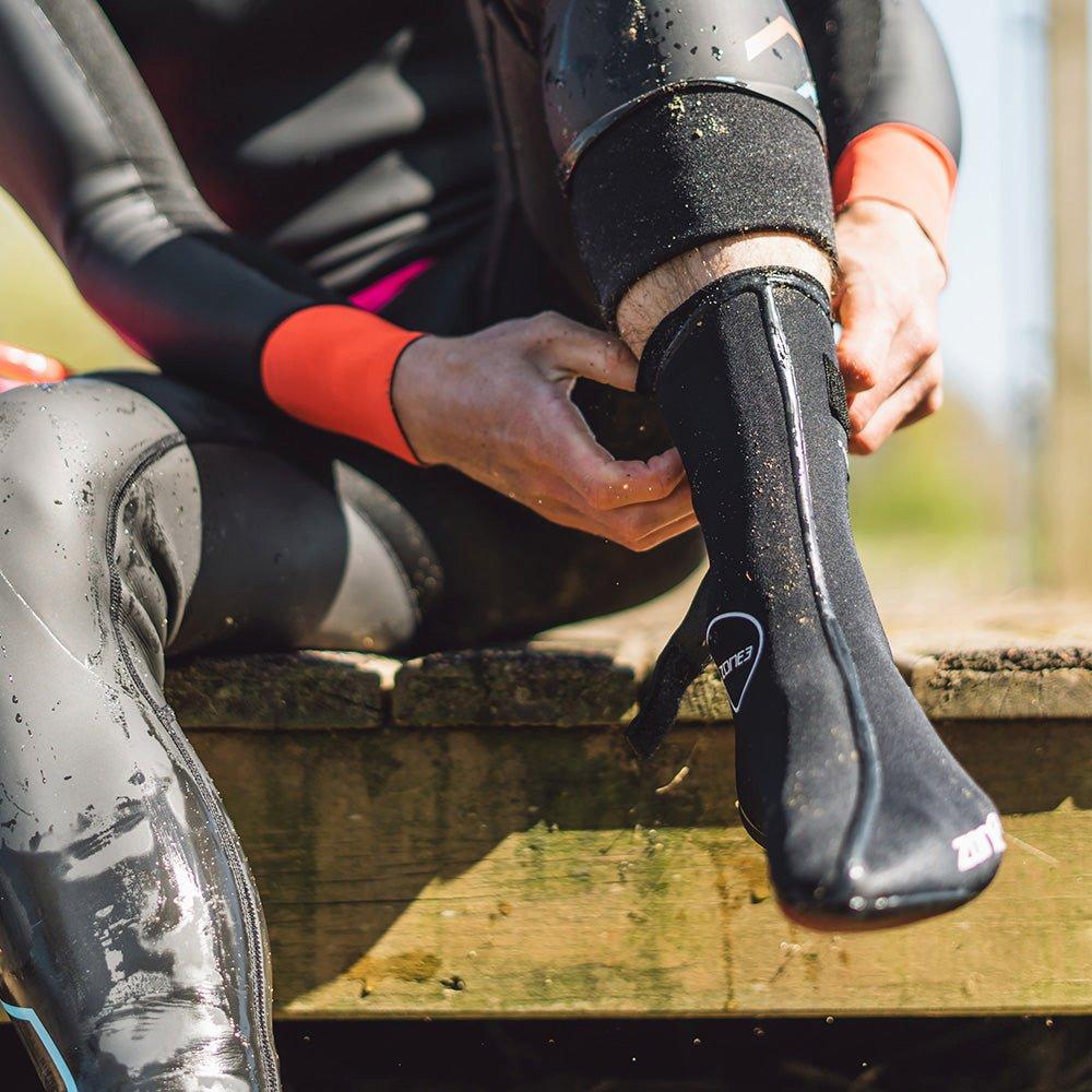 Neoprene Heat Tech Swim Socks - Black - Image 5